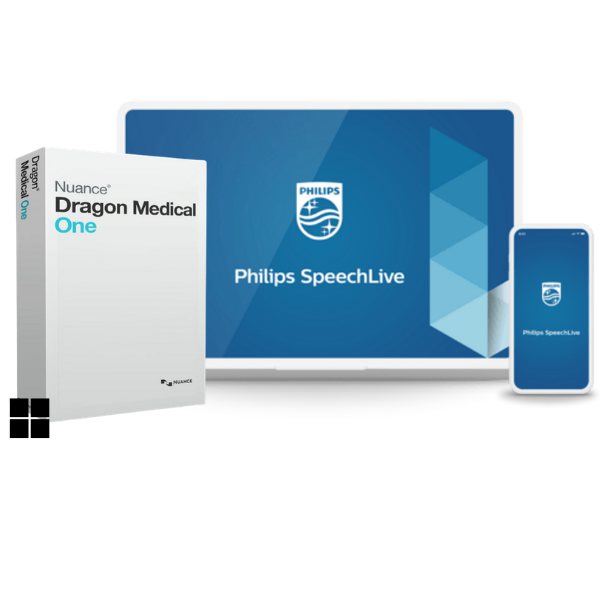 Dragon Medical One with Philips SpeechLive cloud dictation and transcription