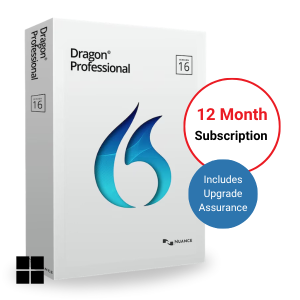 Placeholder for Dragon Professional v16 Subscription software box image