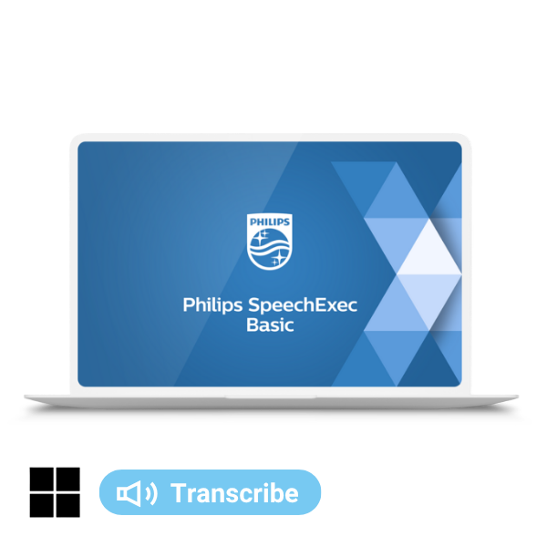 Philips SpeechExec Basic Transcribe software for transcriptionists