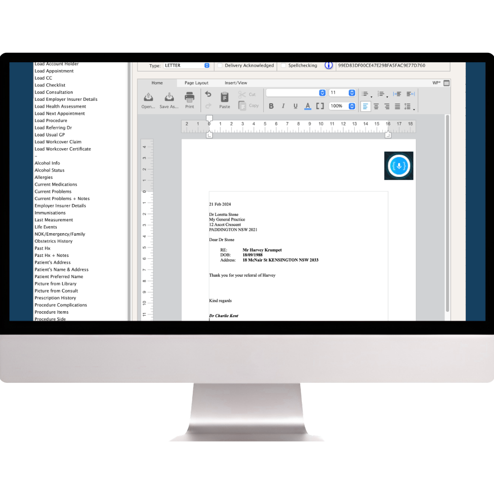 Speech Direct compact desktop medical speech recognition application