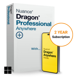 Dragon Professional Anywhere + with Dragon Anywhere Mobile App 2-Year Speech Recognition License - Buy voice recognition cloud software Australia