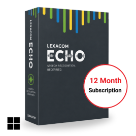 Lexacom Echo medical speech recognition subscription for doctors using Windows