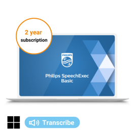 Philips SpeechExec Basic Transcribe V12: 2-Yr License