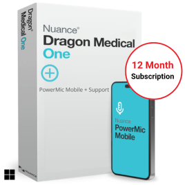 Dragon Medical One + PowerMic Mobile | 12-Month Subscription