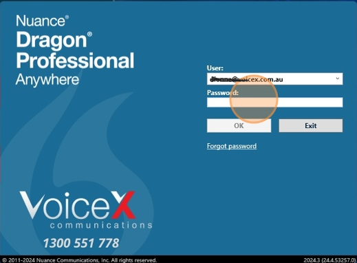 Login Screenshot