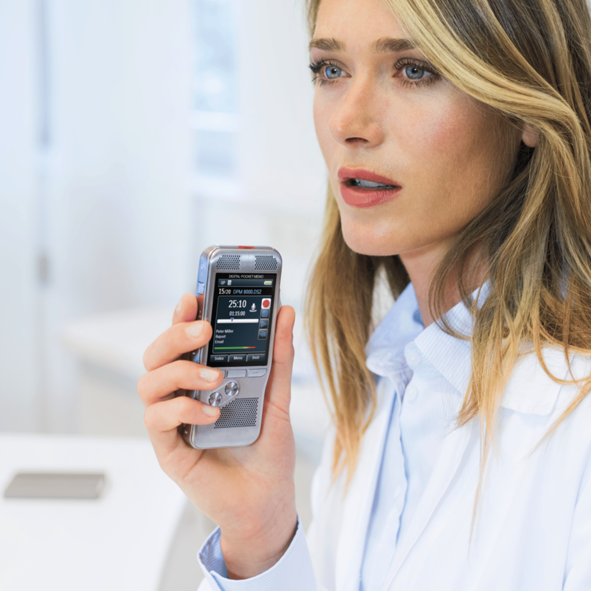 Philips digital dictation recorder for SpeechLive audio capture and upload