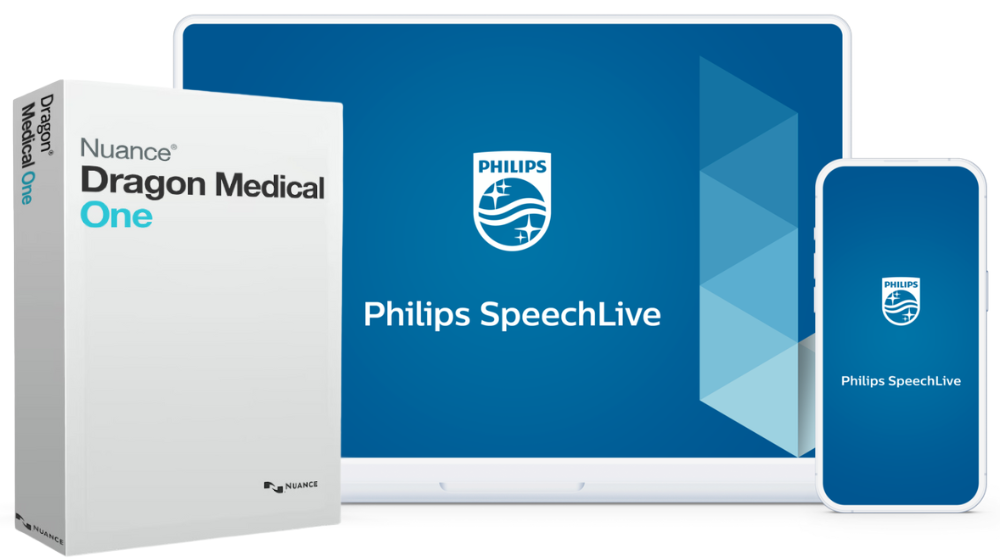 Dragon Medical One with SpeechLive dictation and transcription workflow
