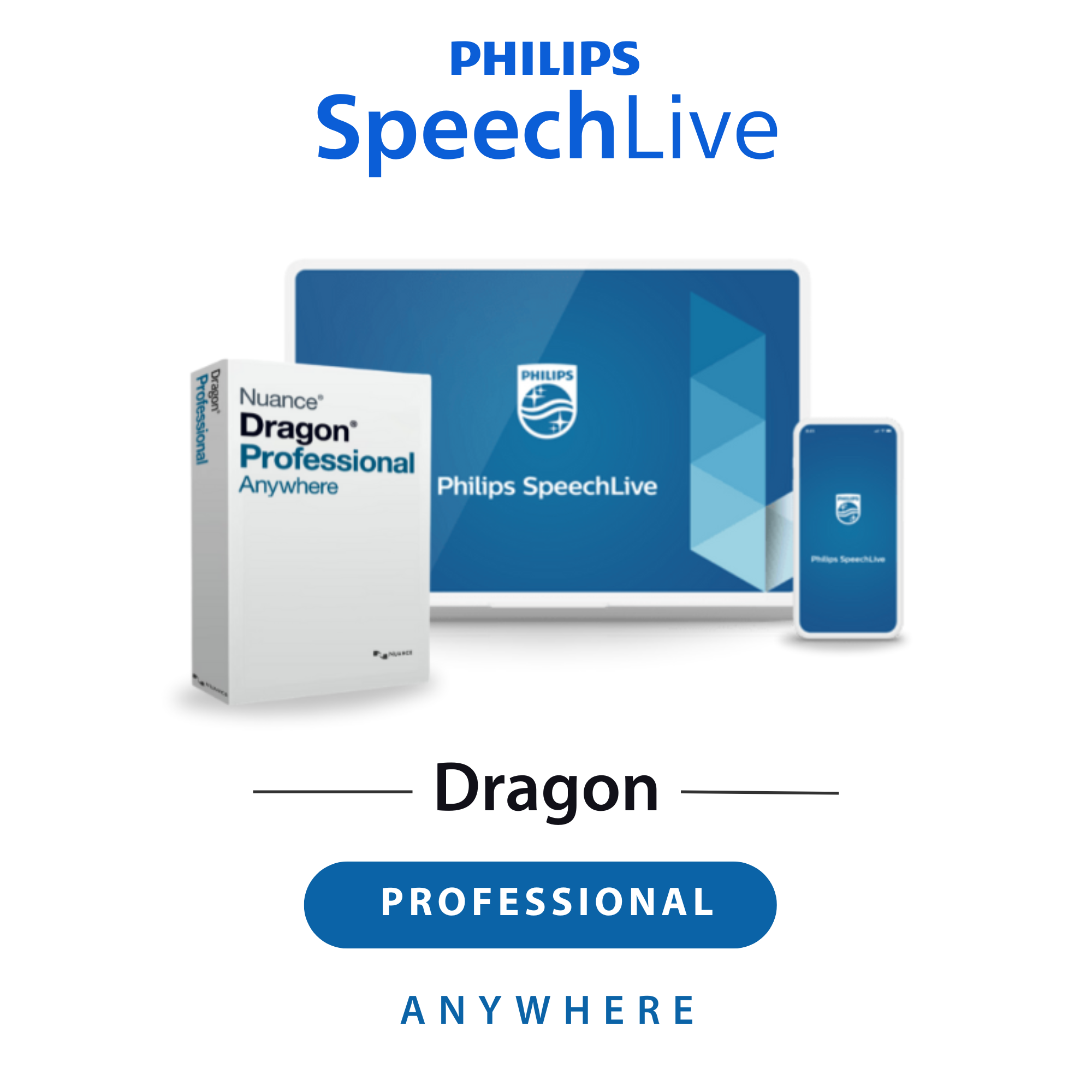 Dragon Professional Anywhere with SpeechLive for professional real-time dictation