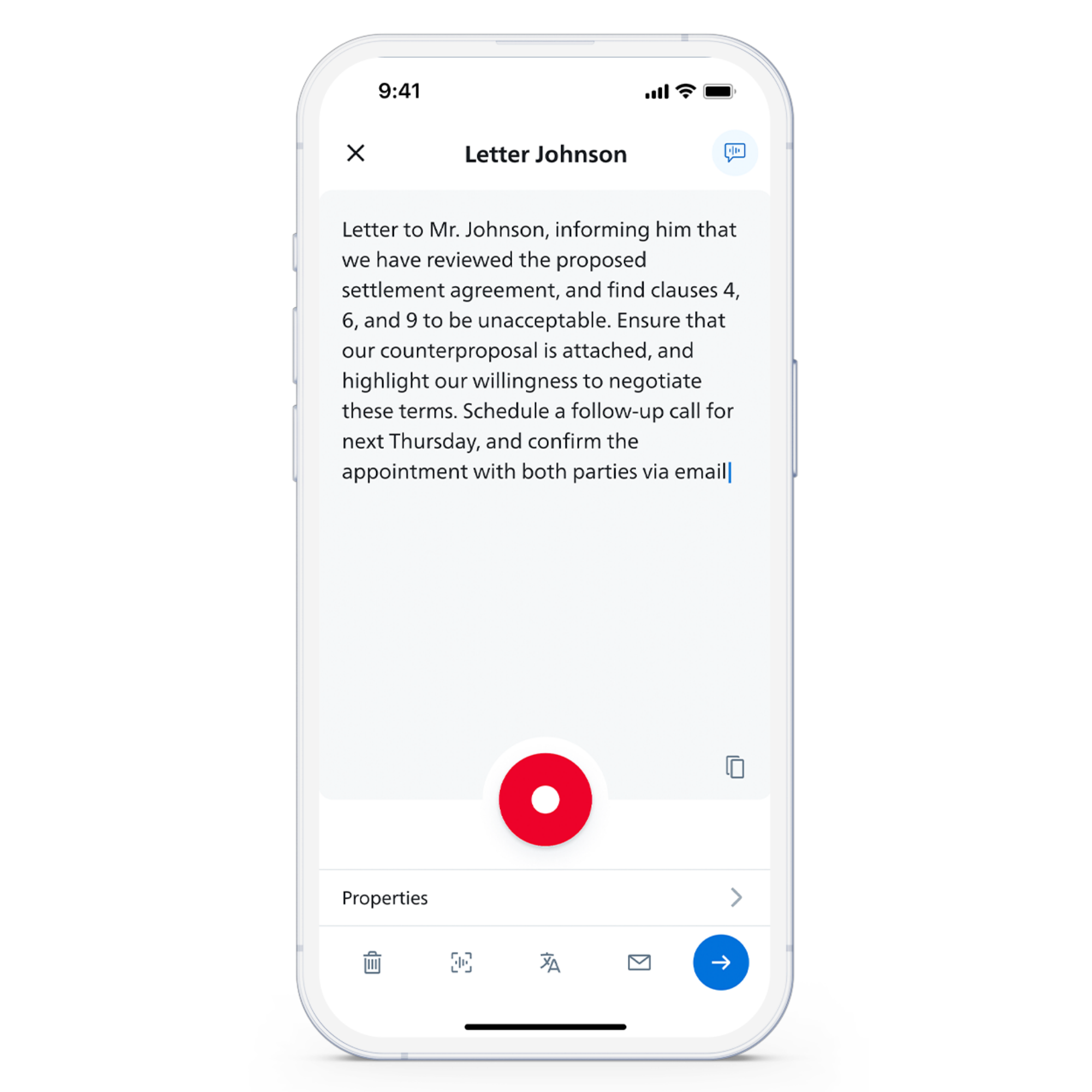 Real-time speech recognition in the SpeechLive Mobile App