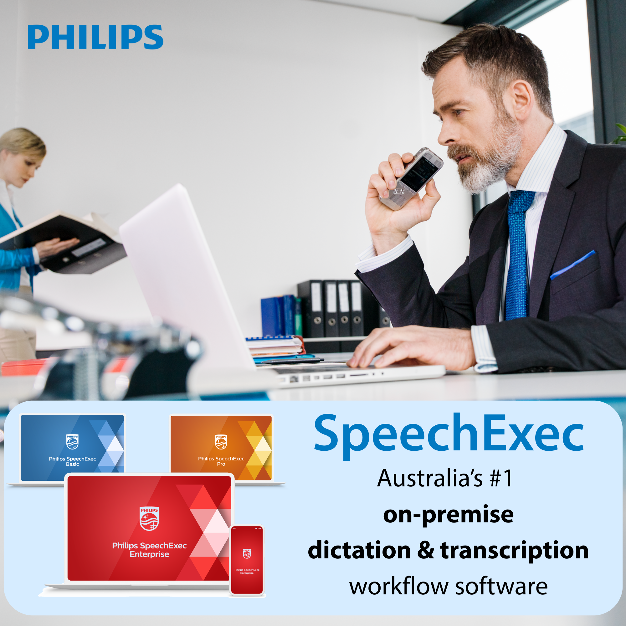 Philips SpeechExec dictation and transcription software interface on-premise solution