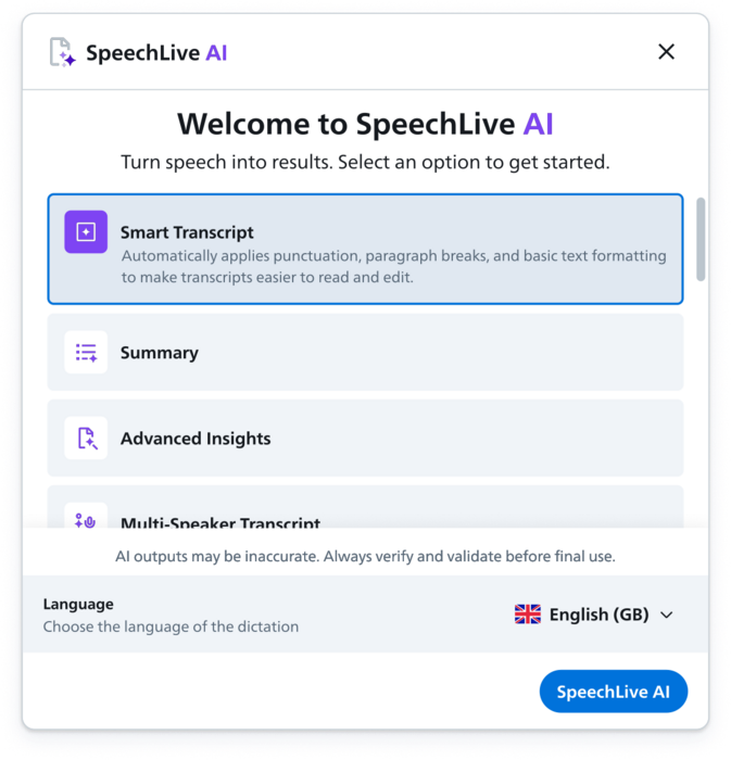 Smart Transcript Screenshot