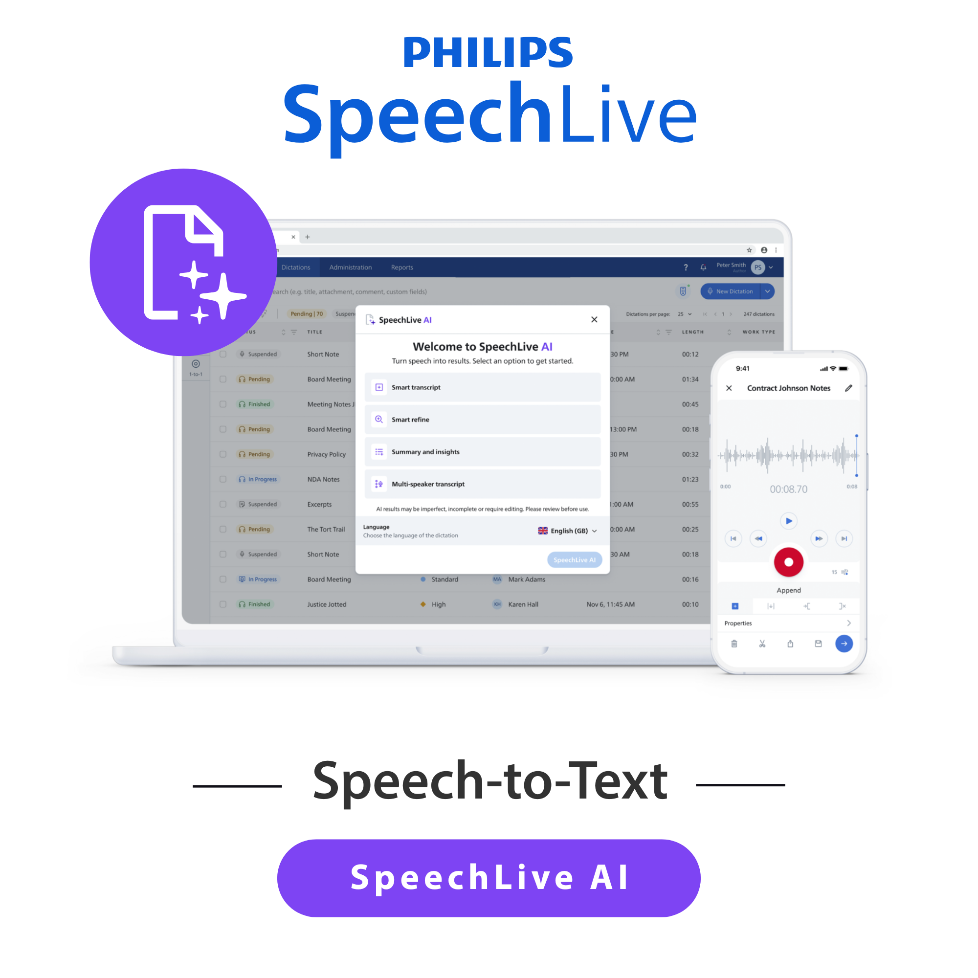 SpeechLive AI Speech Recognition logo