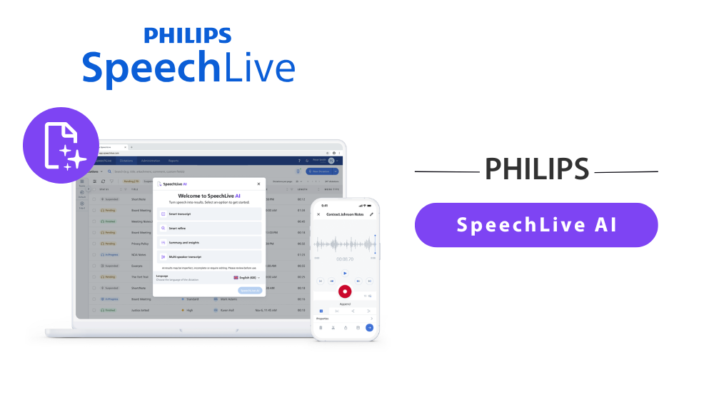 SpeechLive AI Speech-to-Text for smart transcripts summaries and speaker diarisation
