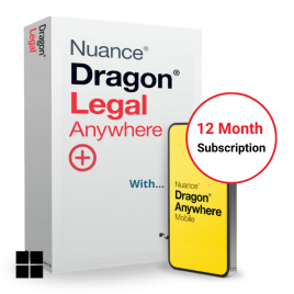 Dragon Legal Anywhere +  with Dragon Anywhere Mobile App | 12-Months
