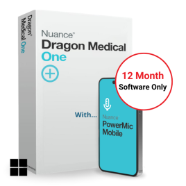 Dragon Medical One + with PowerMic Mobile | 12-Months