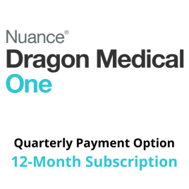 Dragon Medical One Cloud-based Speech Recognition Quarterly Payment Option

