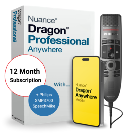 Dragon Professional Anywhere + Dictation Microphone
Includes Dragon Anywhere Mobile App. Buy DPA Voice Recognition in Australia from VoiceX - Nuance authorised reseller and Australian Technical Support for Dragon in Australia