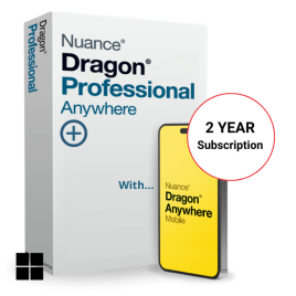 Dragon Professional Anywhere + with Dragon Anywhere Mobile App 2-Year Speech Recognition License - Buy voice recognition cloud software Australia