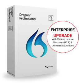 Dragon Professional v16 Enterprise VLA UPGRADE from Dragon Professional Group v15. Supported in Australia by VoiceX.