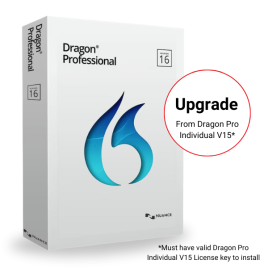 Dragon Professional v16 Speech Recognition Software Upgrade from Dragon Professional v15