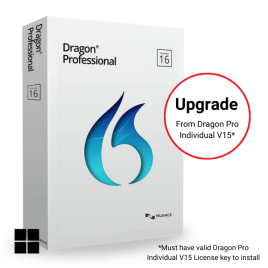 Dragon Professional v16 Speech Recognition Software Upgrade from Dragon Professional v15