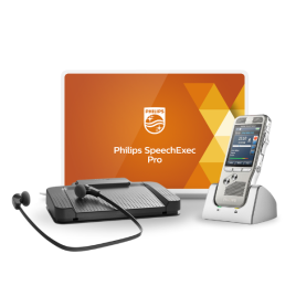 Dictation Transcription Starter Kit - Philips DPM8000 Dictation Voice Recorder : Phiips LFH7277 Transcription Kit : USB Foot Pedal : Transcription Headset