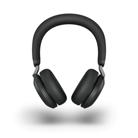 Jabra Evolve2 75 Wireless Bluetooth Headset On ear Noise Cancelling Earphones. Headset certified compatible with Teams. Buy Jabra Evolve2 75 in Australia from VoiceX
