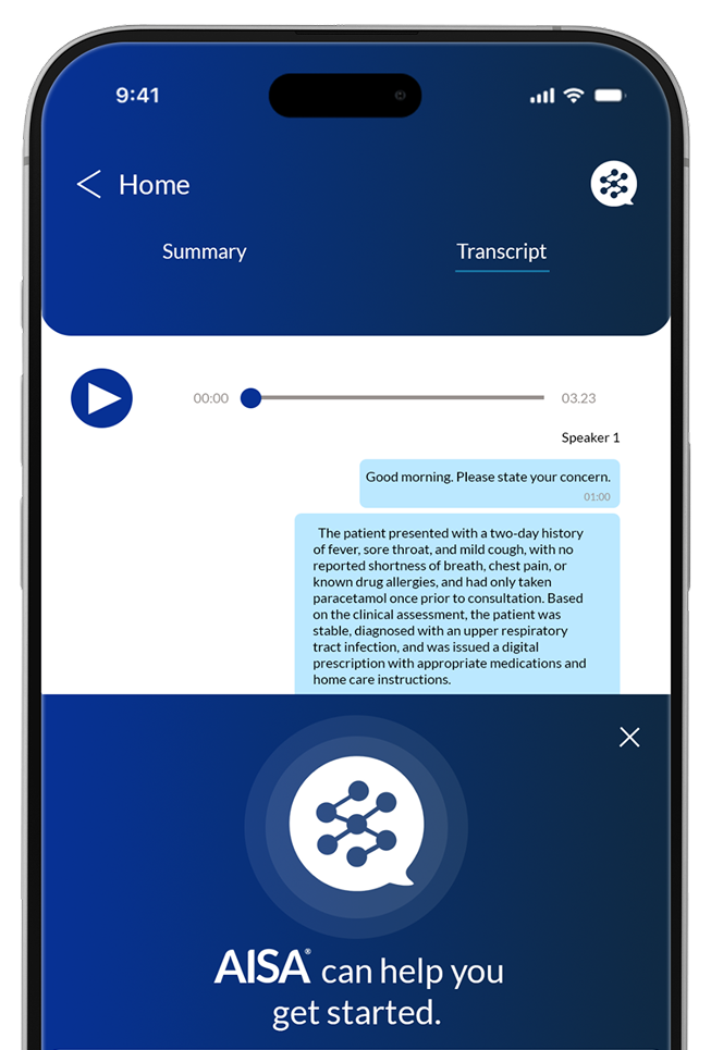 AISA AI medical scribe for healthcare professionals in Australia and New Zealand