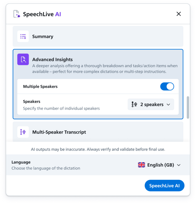 Advanced Insights Screenshot