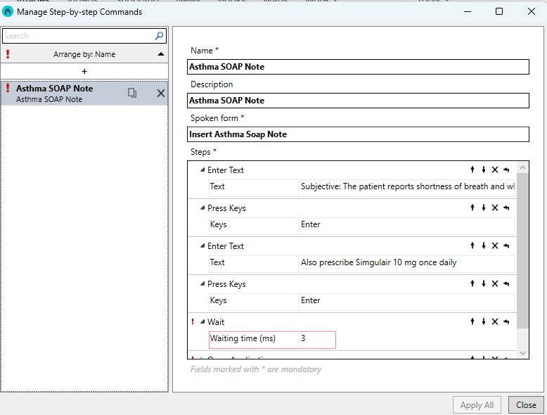 Dragon Voice Commands and Automations
