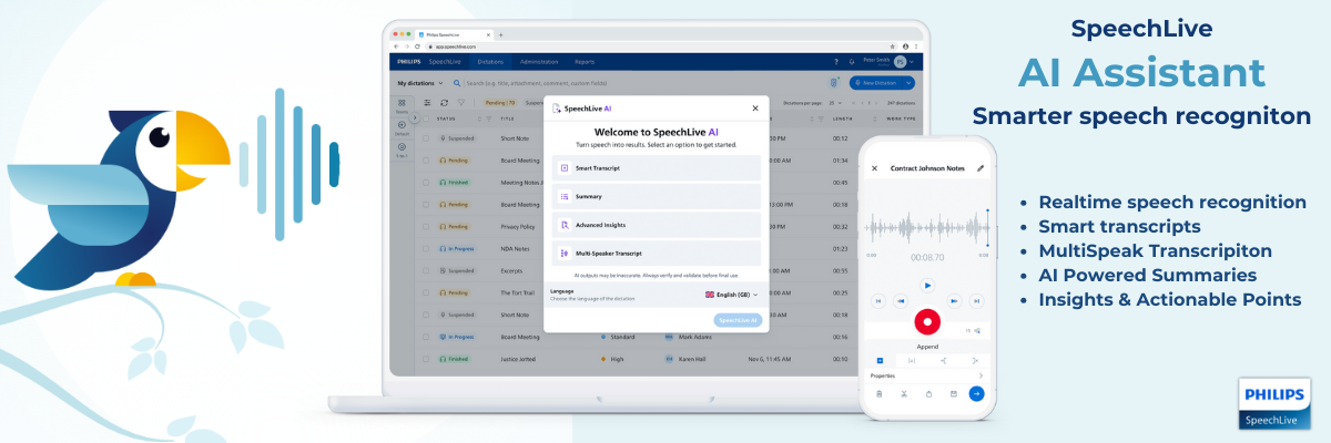 SpeechLive AI Assistant Banner