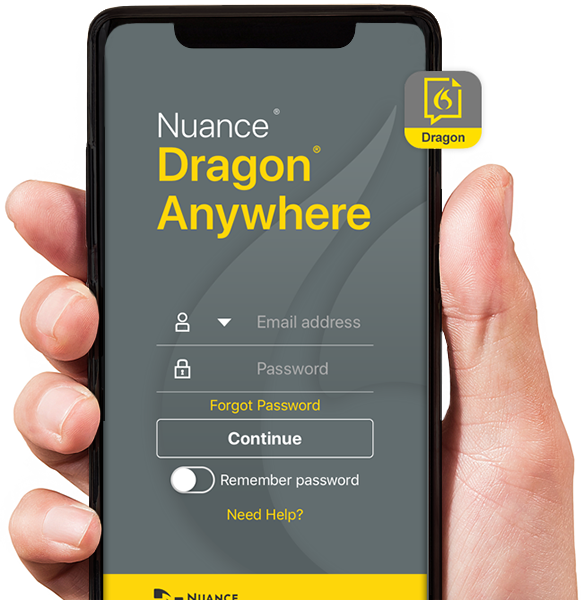 Dragon Anywhere Mobile App Screenshot