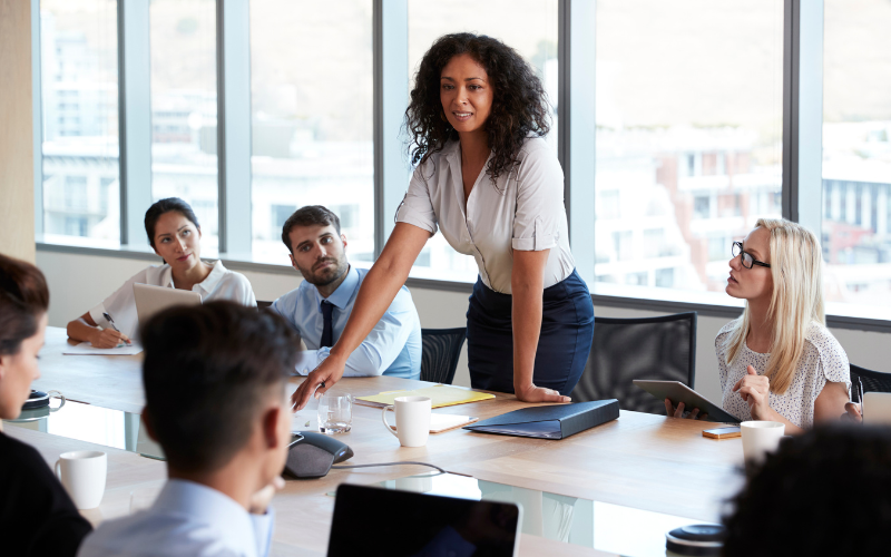 Professional creating a report